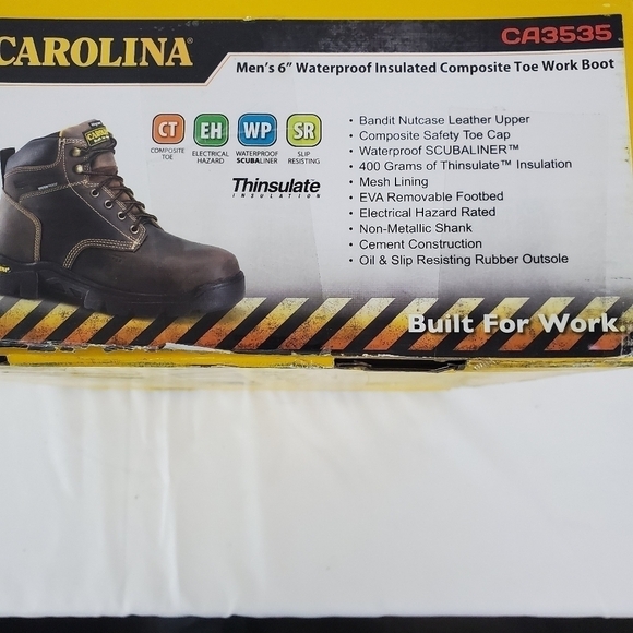 NIB CA3535 Carolina Men's Waterproof Insulated Composite Toe Dark Brown Size 11D - Picture 11 of 11